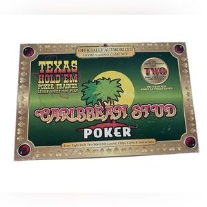 Caribbean Stud Poker Home Casino Set Officially Authorized Card Game New